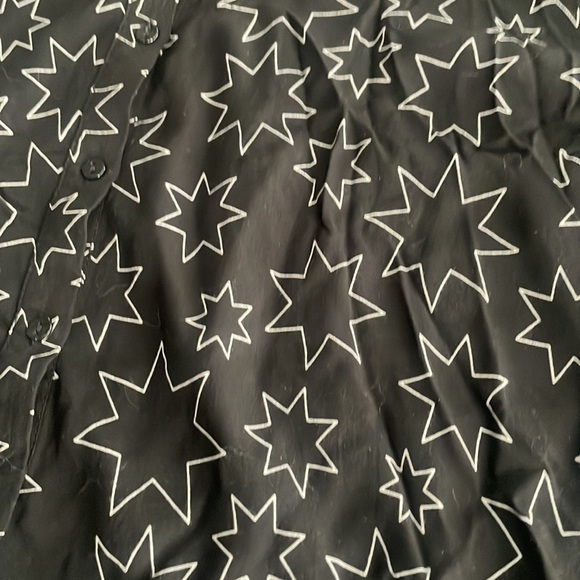 Zara black star print dress size M - Picture 3 of 8